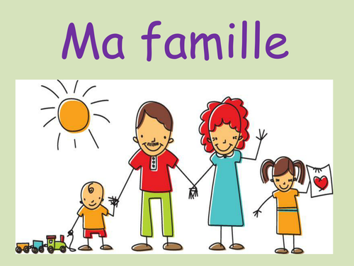 KS1&2 Ma famille / Describe my family in French 