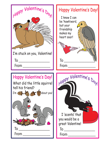 Valentine's Day and Friendship Cut-Out Valentine Cards