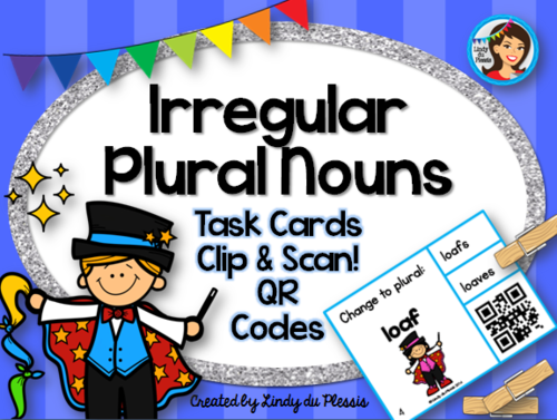 Irregular Plural Nouns Task Cards 