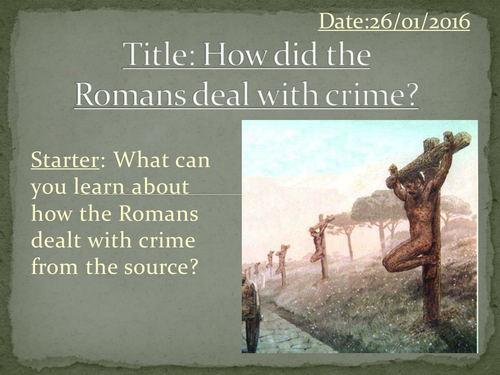 KS3 History: Entire scheme of work on Crime and Punishment