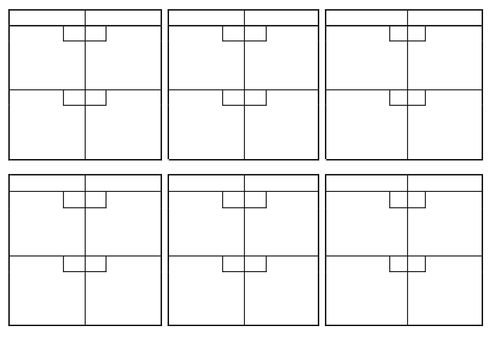 Netball Score Card Templates (Halves)