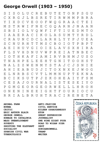George Orwell Word Search