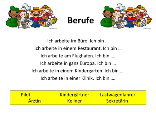 Berufe Teaching Resources