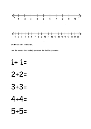 Near doubles worksheet by GabbyPeterson - Teaching Resources - TES