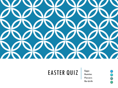 Fun Easter Quiz with three rounds including the Easter Story.