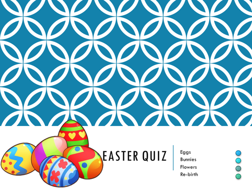 Updated Easter Quiz with three rounds including the Easter Story. Intended for fun.