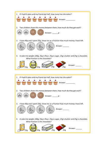 Fraction Word Problems