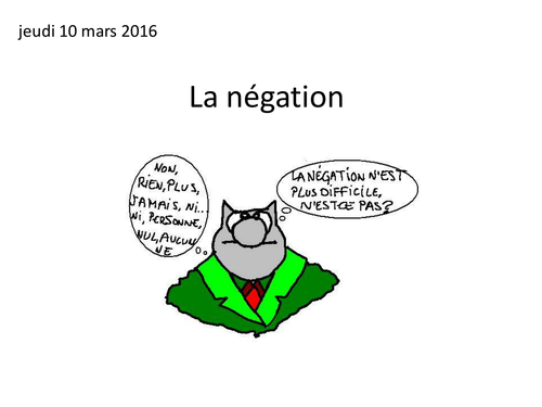 The Negative in French - Les négations