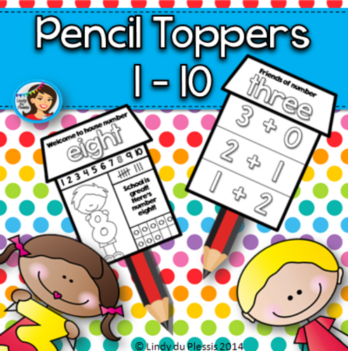 Numbers 1 to 10 Pencil Toppers