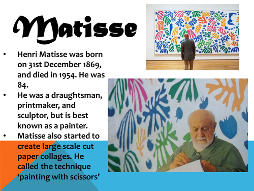 Henri Matisse - Cut Outs - Lesson