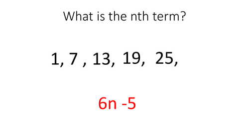 Nth Term Game - Challenge Activity