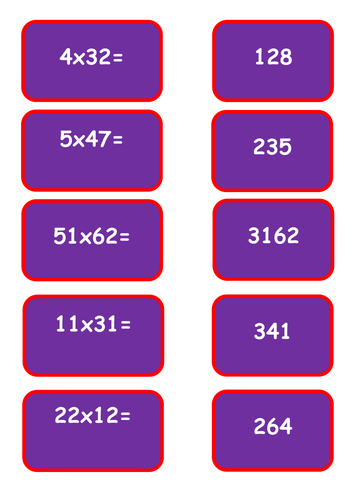 Spotting errors in long multiplication KS2 Year 5