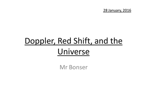 Doppler, red shift, and the universe