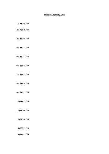 Division Worksheets | Teaching Resources