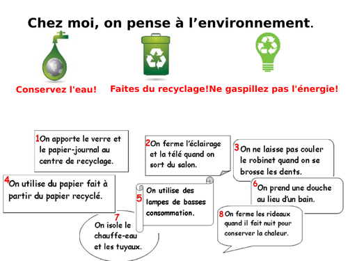 On pense à l'environnement
