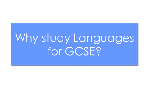 New GCSE- MFL options pitch