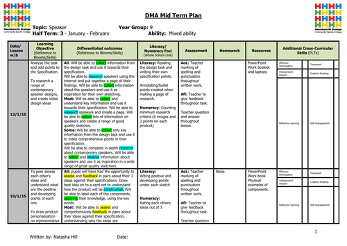 Y9 Speaker Design and Make Assignment