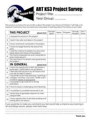 Pupil Voice in Art and Design