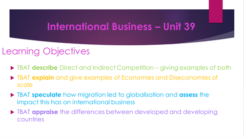 International Business - Competition, Migration, Developing Countries