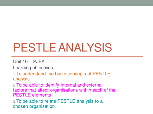 purpose of pestle analysis