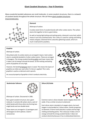Giant covalent structures
