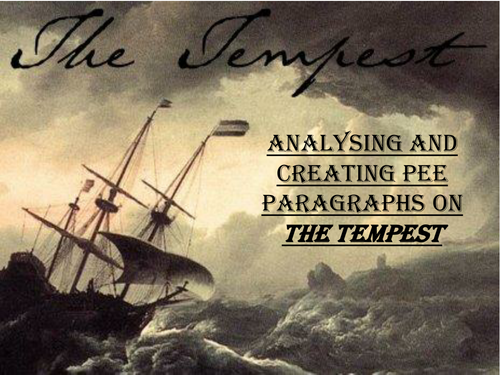 The Tempest - PEE preparation lessons