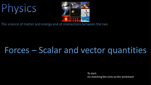 Scalars Vectors GCSE Physics AQA EDEXCEL OCR