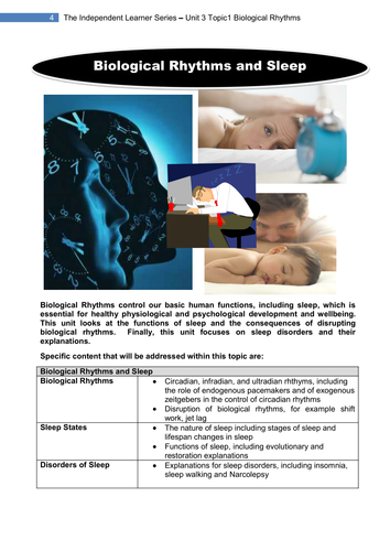 PSYA3 Topic 1 - Biological Rhythms (Old Specification)