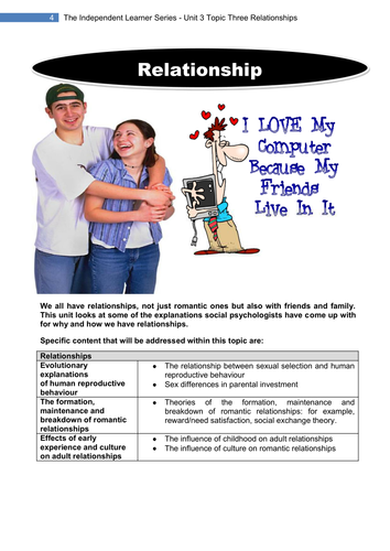 PSYA3 Topic 3 Relationships (AQA Old Specification)
