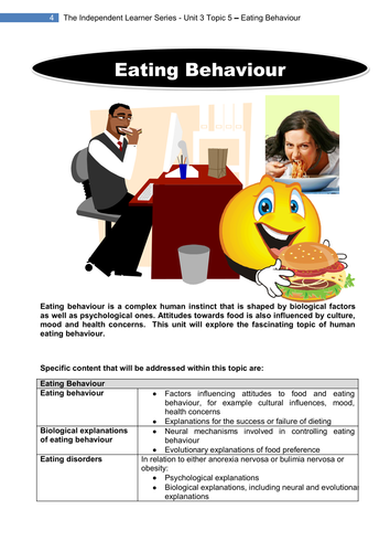 PSYA3 Topic 5 Eating Behaviour (AQA Old Specification)