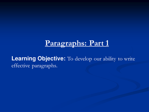 KS3/KS4 Skills Lessons on Paragraphs, Punctuation, Tenses and Spelling 