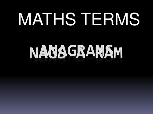 Anagrams of maths instructions