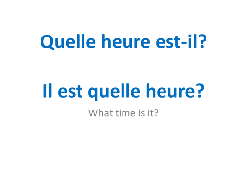 Time in French