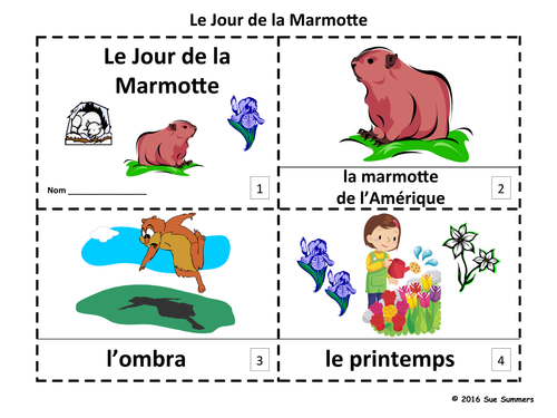 French Groundhog Day Booklets - Le Jour de la Marmotte 