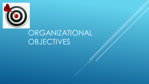 Organisational Objectives