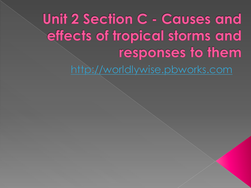 Geography - Tropical Storms