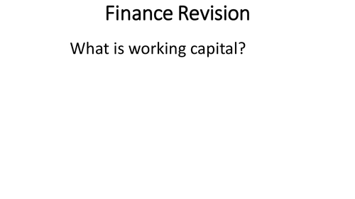 IGCSE Business: Finance revision quiz 