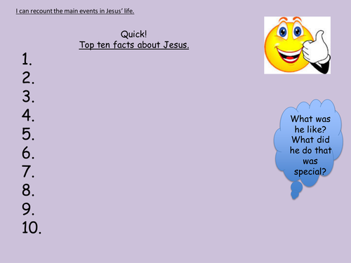 The events in the life of Jesus