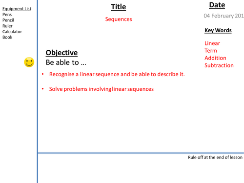 Introduction to Linear Sequences