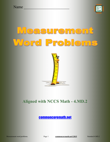 Measurement Word Problems - 4.MD.2