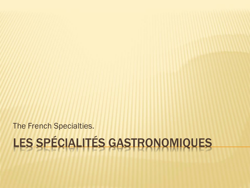 French Gastronomic Food.