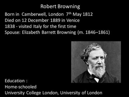 AQA Literature Poetry (Power and Conflict) - 'My Last Duchess' by Robert Browning.