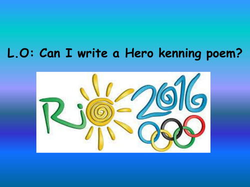 Writing Kennings PowerPoint Olympic theme 