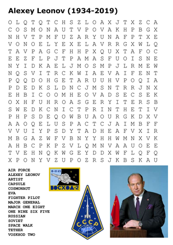 Alexey Leonov - First Space Walk Word Search 