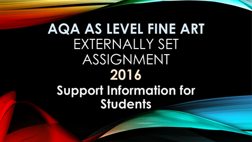 ART  AS Exam Presentation Unit 2 2016