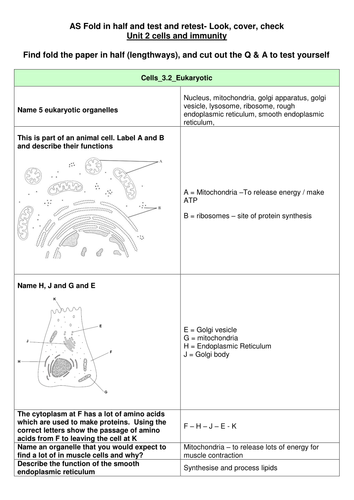 AQA_7401_NEW AS BIOLOGY_UNIT 2_REVISION SHEETS_CELLS AND IMMUNITY