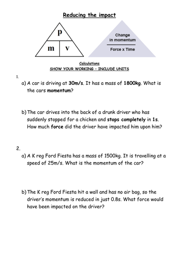 Car Safety - Change in momentum 