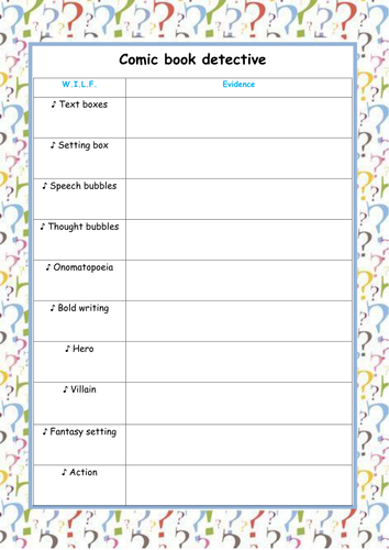 Superhero Literacy planning - 4 weeks Y5/6