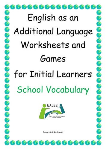 5 booklet pack eal esl ell worksheets and games for initial