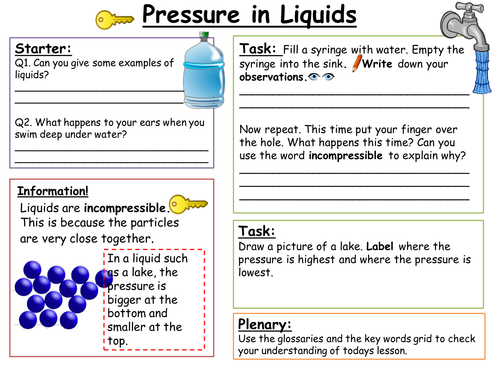 SEN Key Stage 3: Pressure in Liquids by Alaina93 - Teaching Resources - Tes